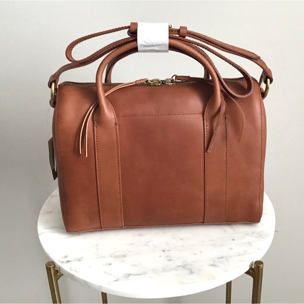 Madewell Italian Leather Satchel Bag New With Tag RARE - Picture 5 of 16